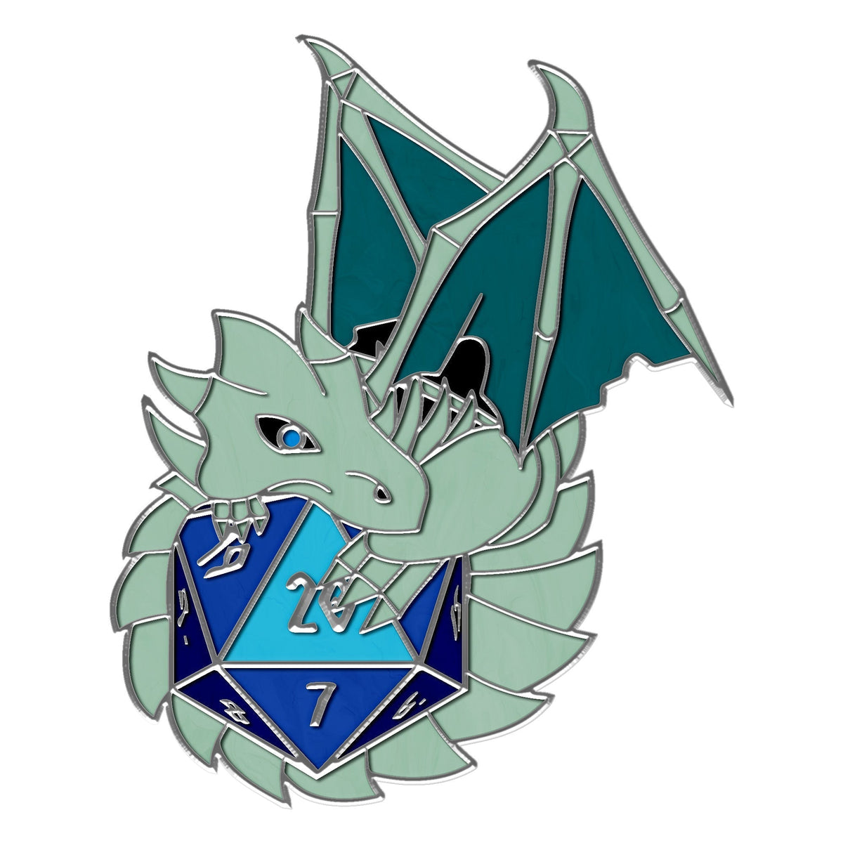 Dracolich - Hard Enamel Adventure Dice Pin Metal by Norse Foundry